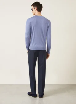 Cashmere-Pullover mit Seide