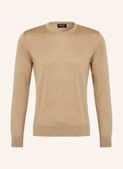 Cashmere-Pullover mit Seide