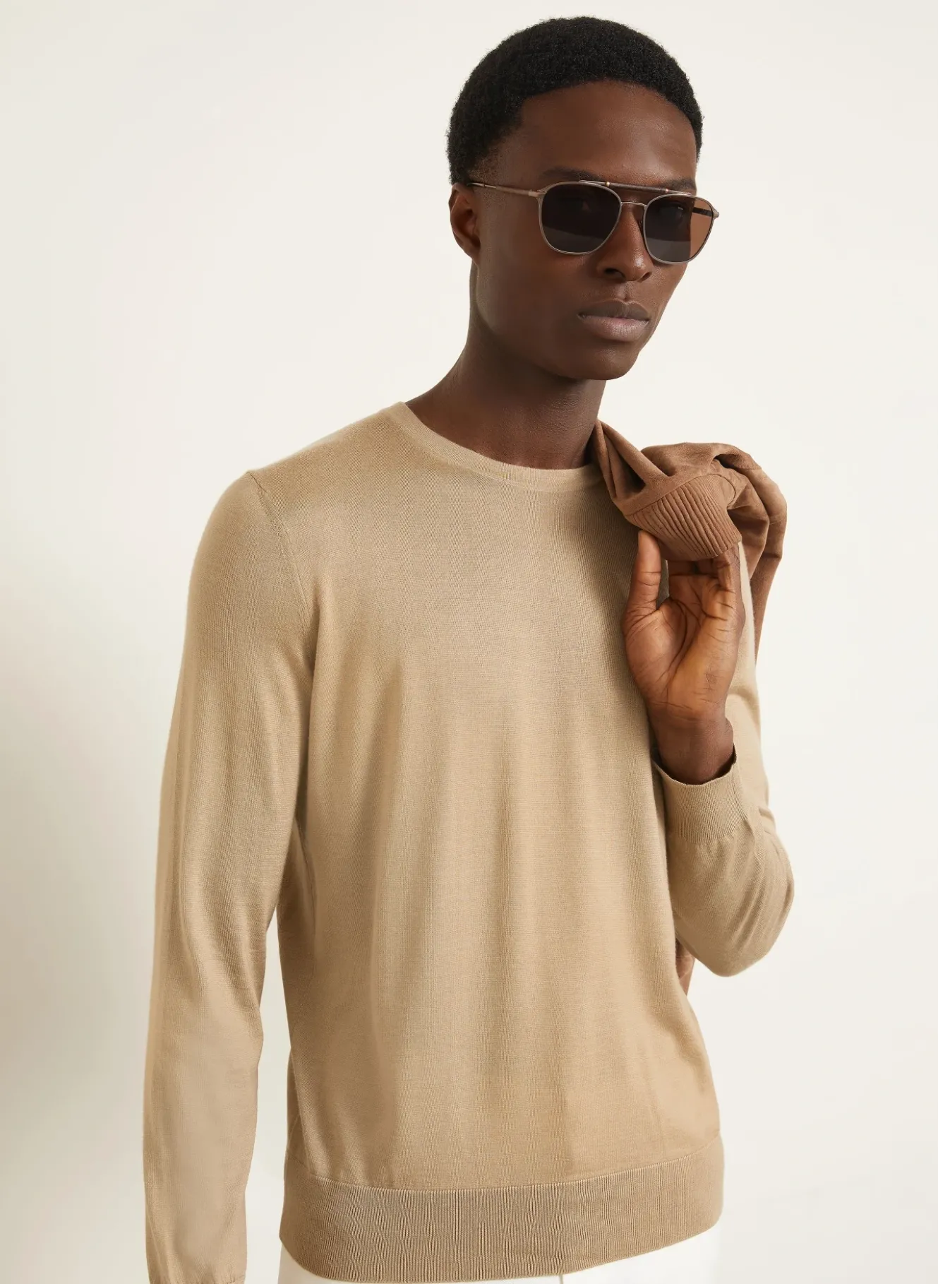 Cashmere-Pullover mit Seide
