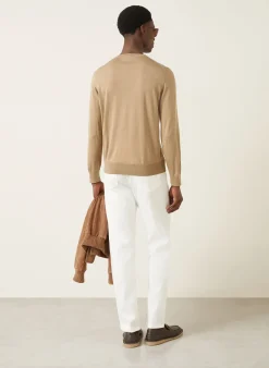 Cashmere-Pullover mit Seide
