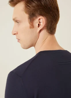 Cashmere-Pullover mit Seide