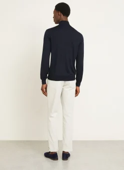 Cashmere-Troyer mit Seide