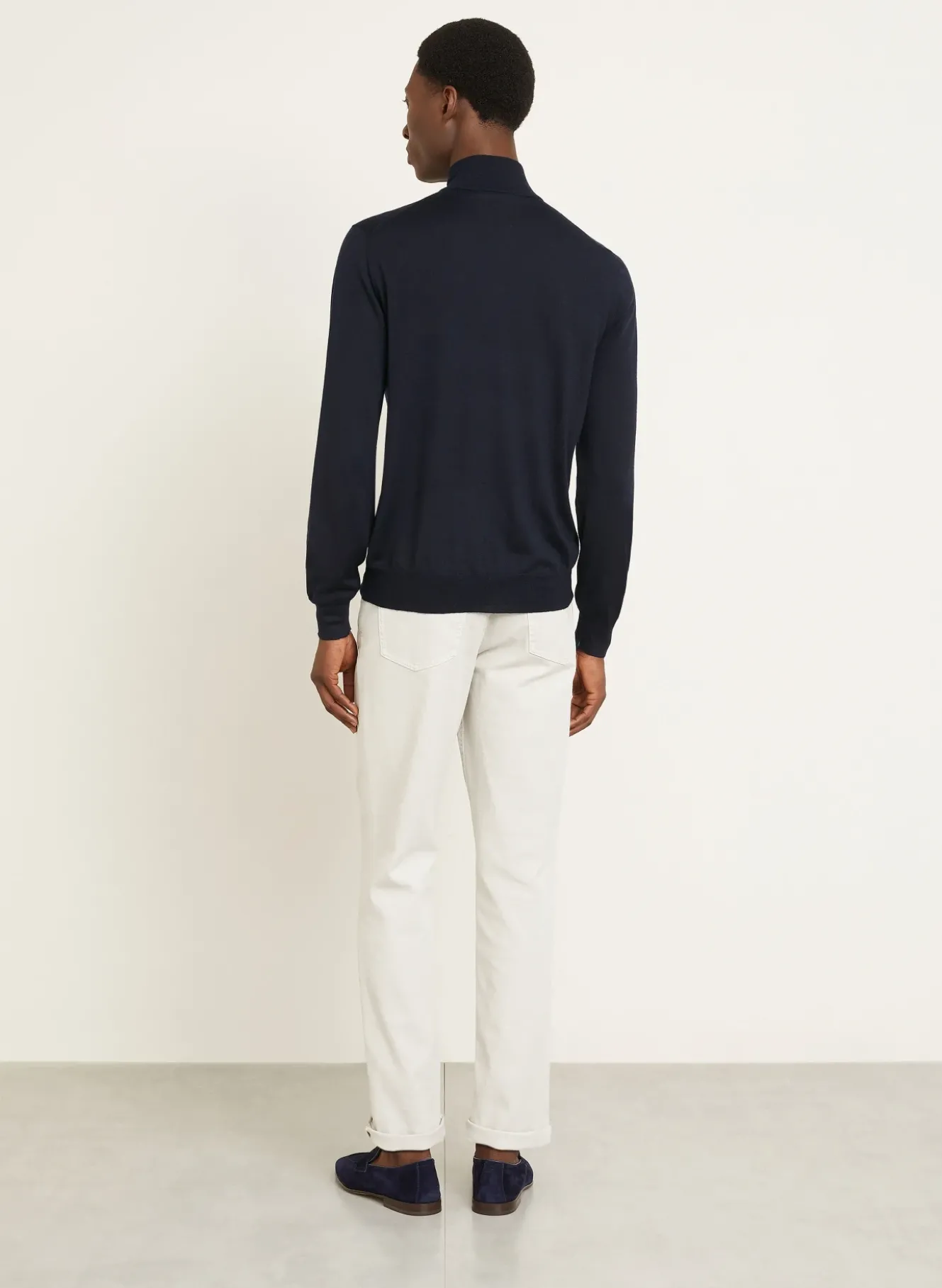 Cashmere-Troyer mit Seide