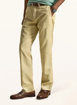 Chino Classic Fit mit Leinen