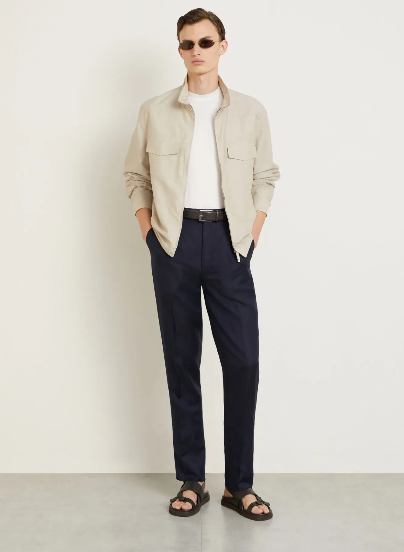 Chino Extra Slim Fit mit Leinen