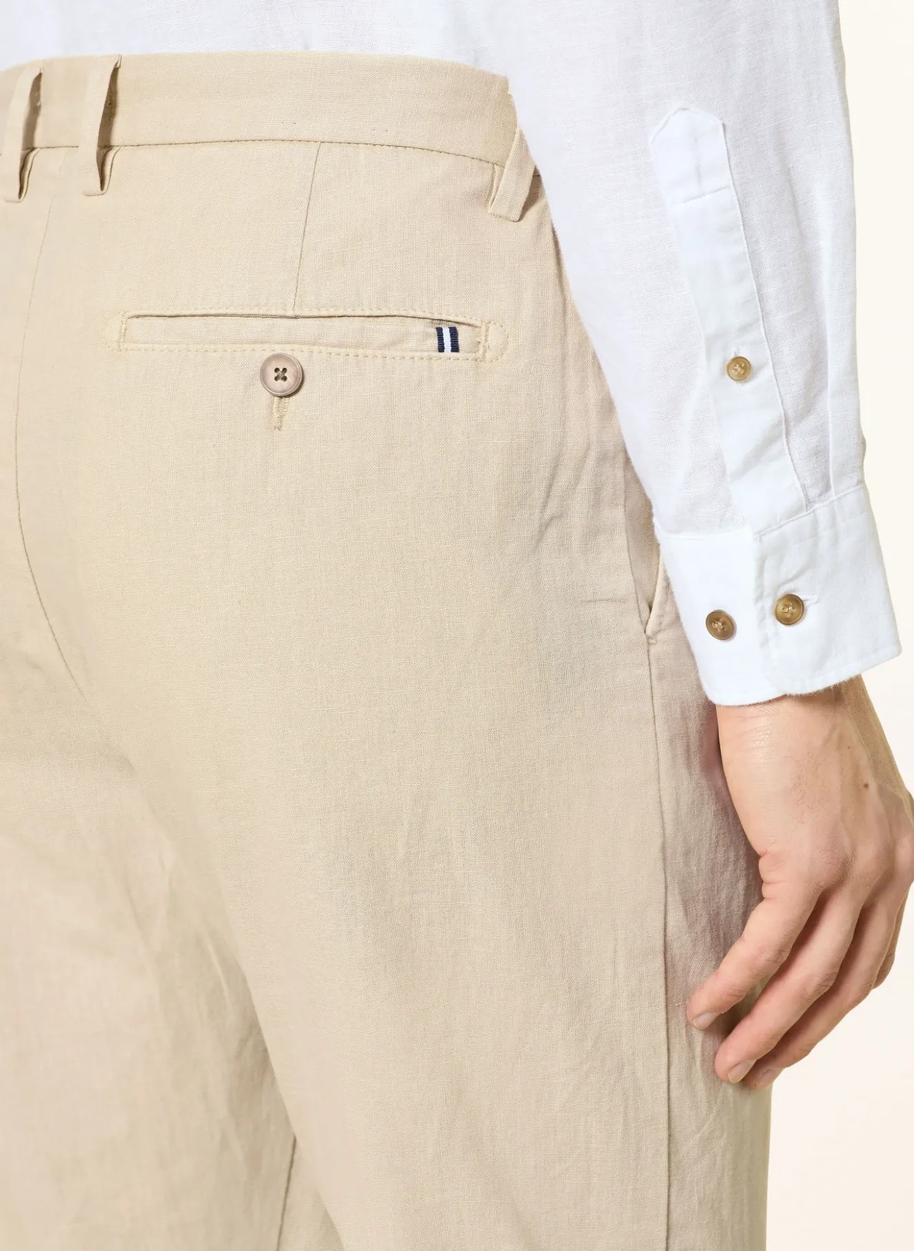 Chino Regular Fit mit Leinen
