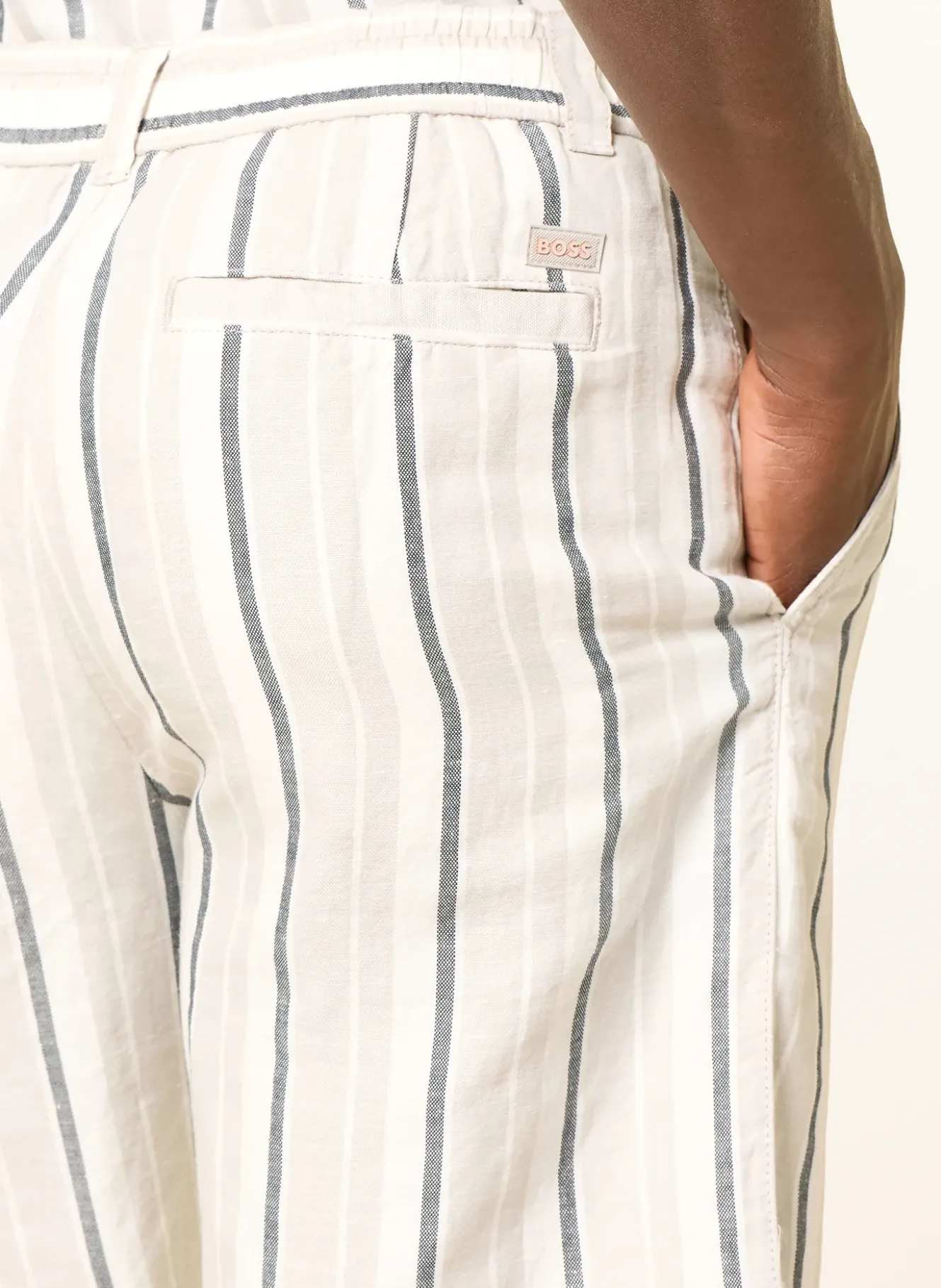 Chinoshorts Straight Fit mit Leinen