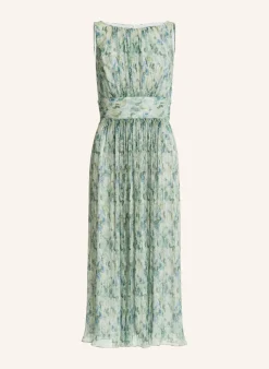Cocktailkleid mit Plissees und Glitzergarn