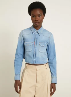 Cropped-Jeansbluse
