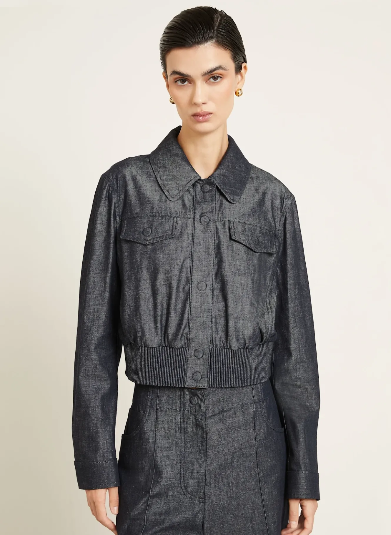 Cropped-Jeansjacke
