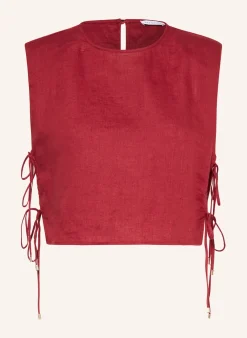 Cropped-Shirt aus Leinen