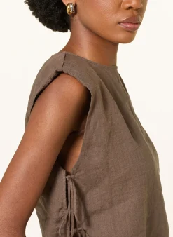 Cropped-Shirt aus Leinen