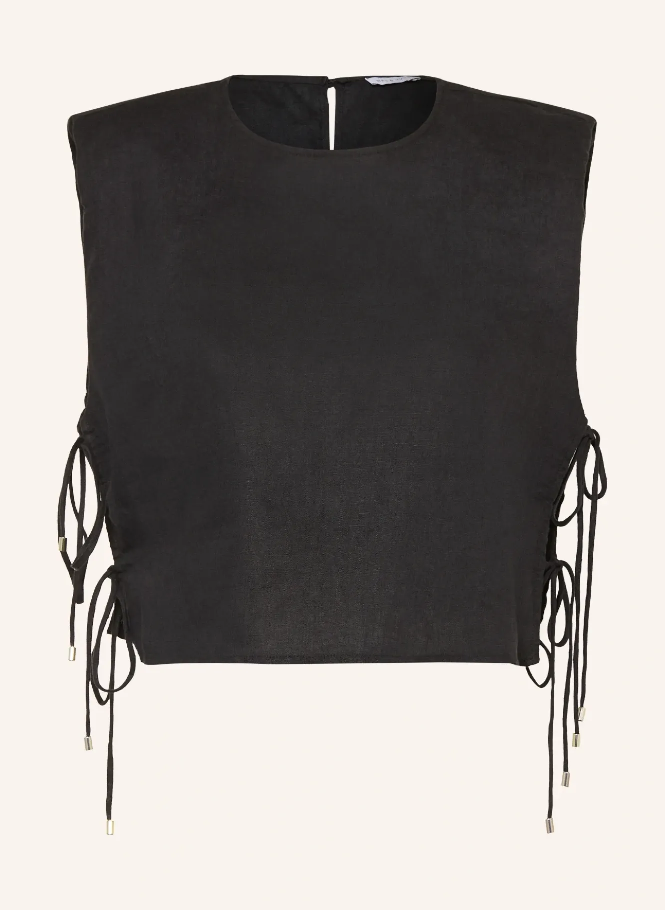 Cropped-Shirt aus Leinen