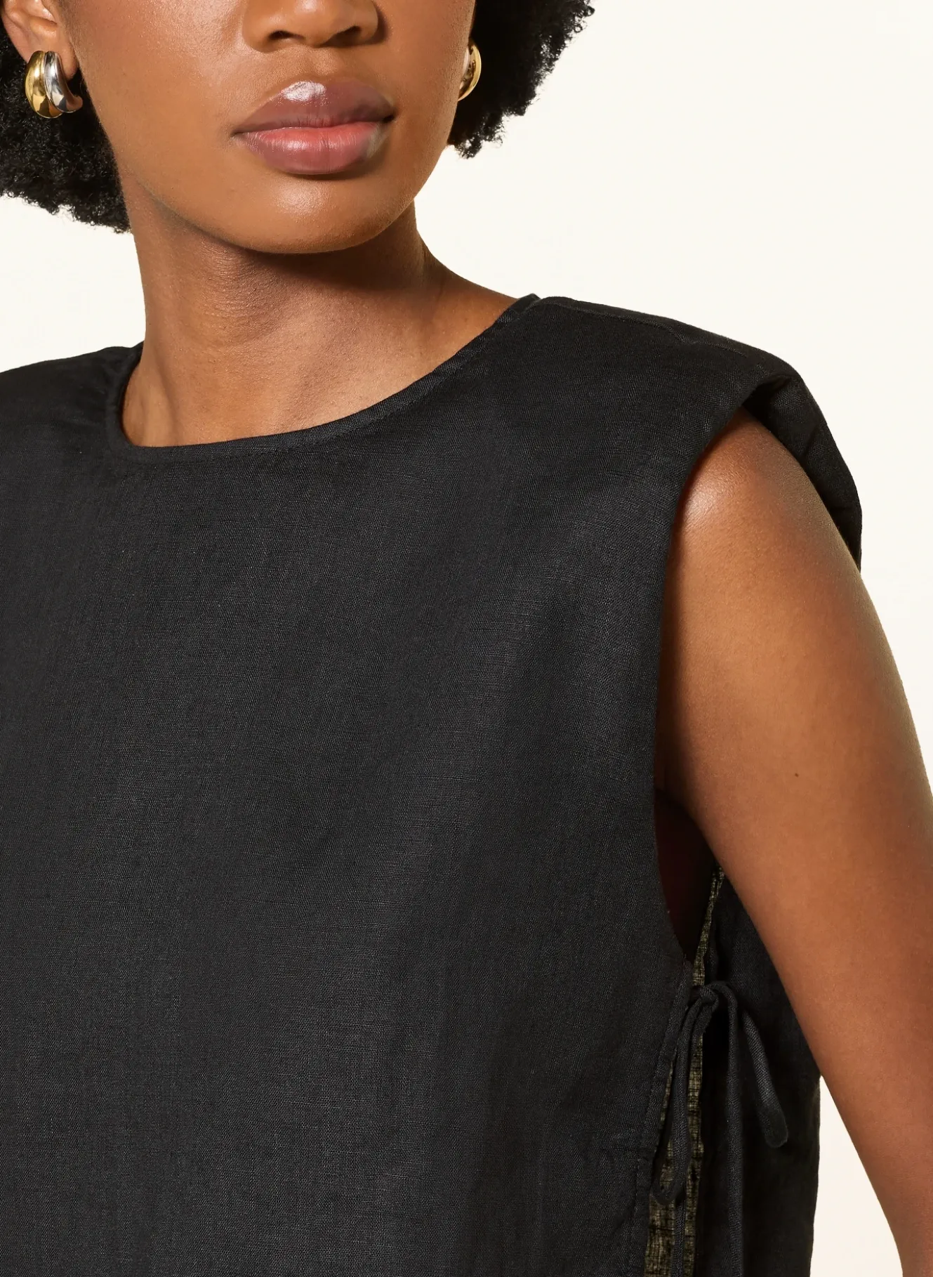 Cropped-Shirt aus Leinen