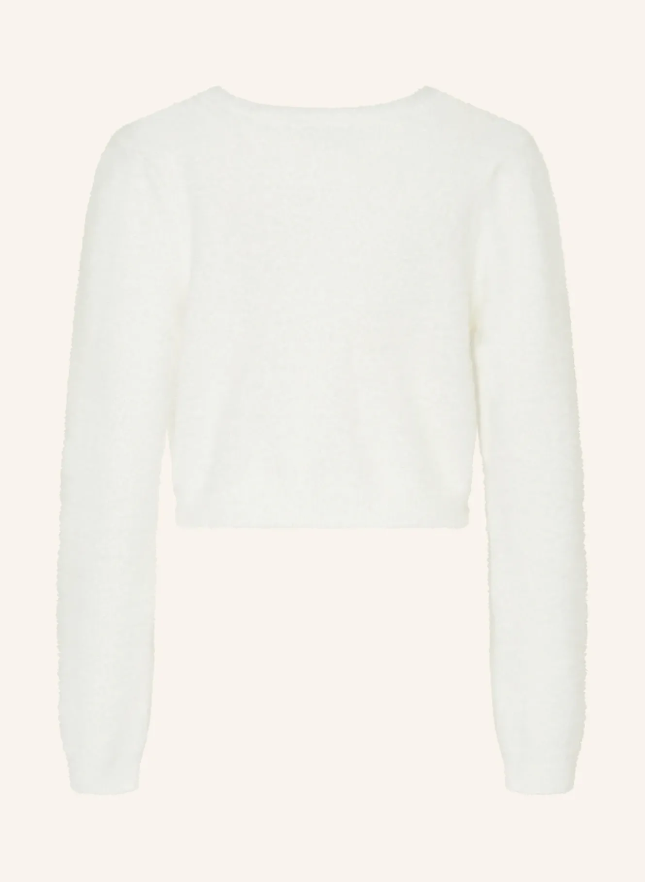 Cropped-Strickjacke mit Schmucksteinen