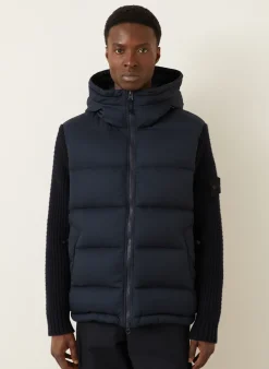 Daunenjacke GHOST im Materialmix