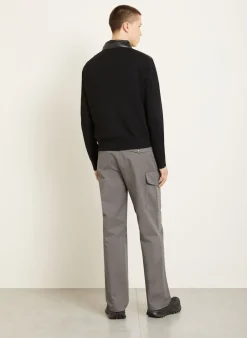 Daunenjacke im Materialmix