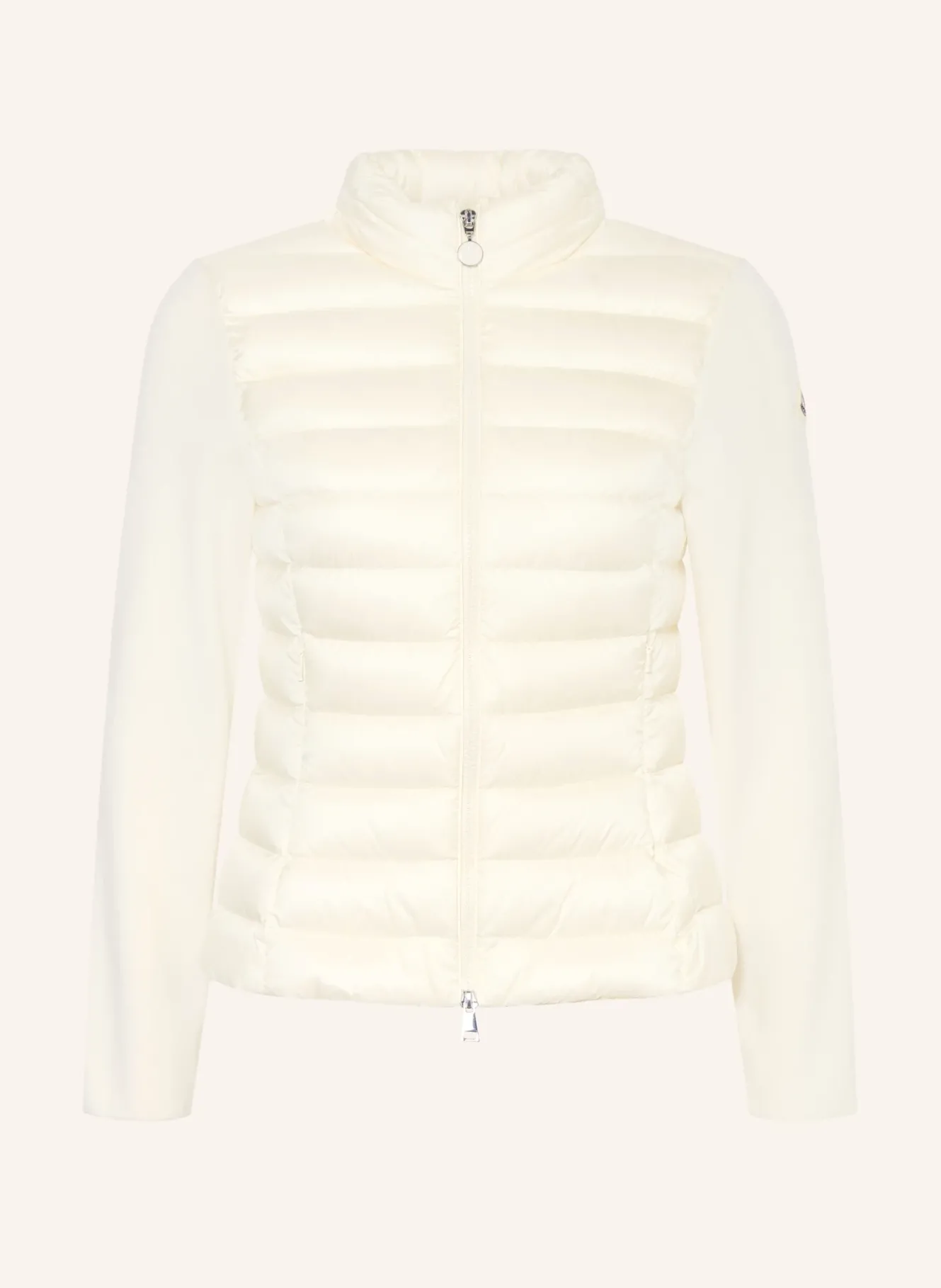 Daunenjacke im Materialmix