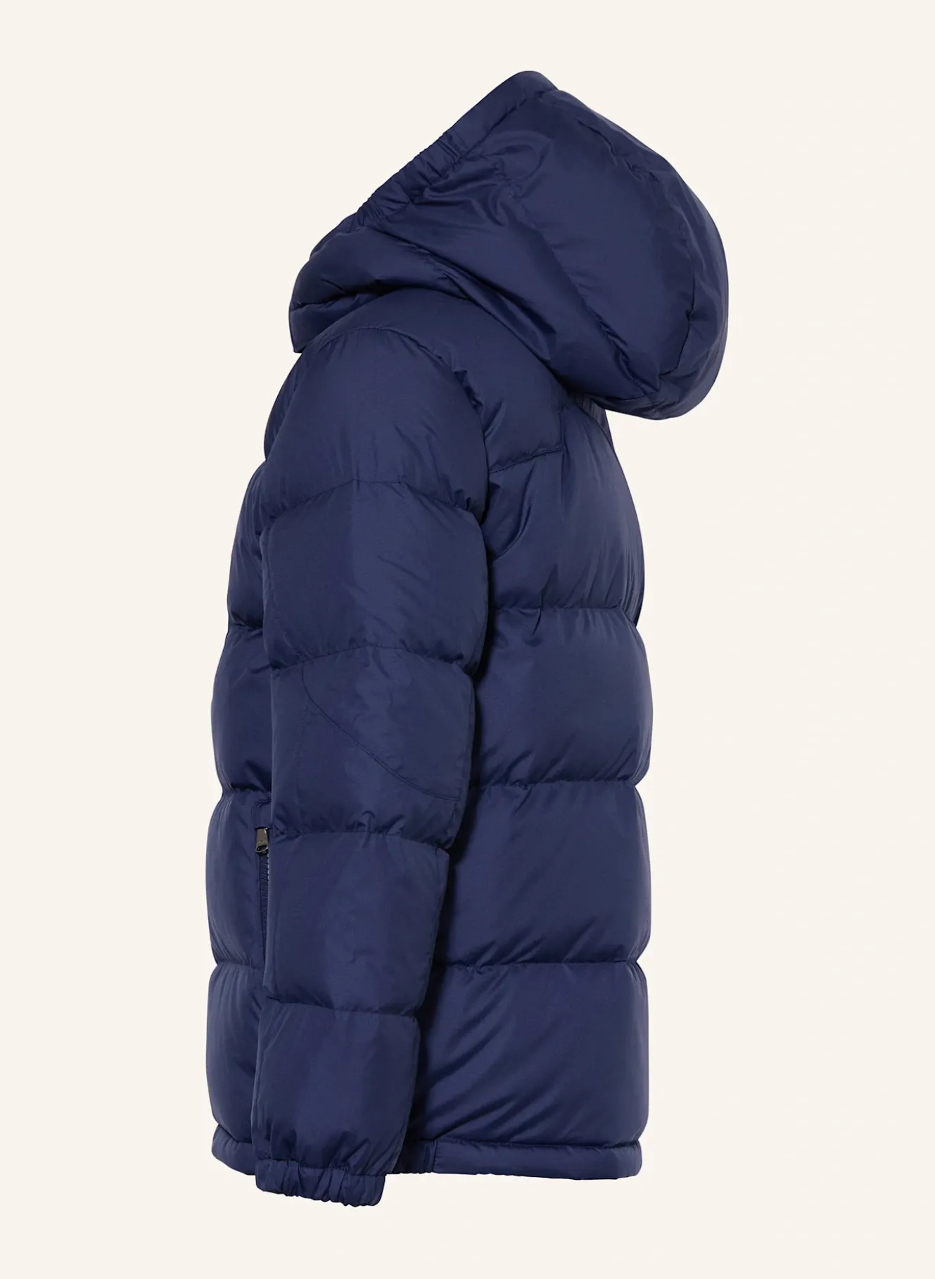 Daunenjacke mit abnehmbarer Kapuze