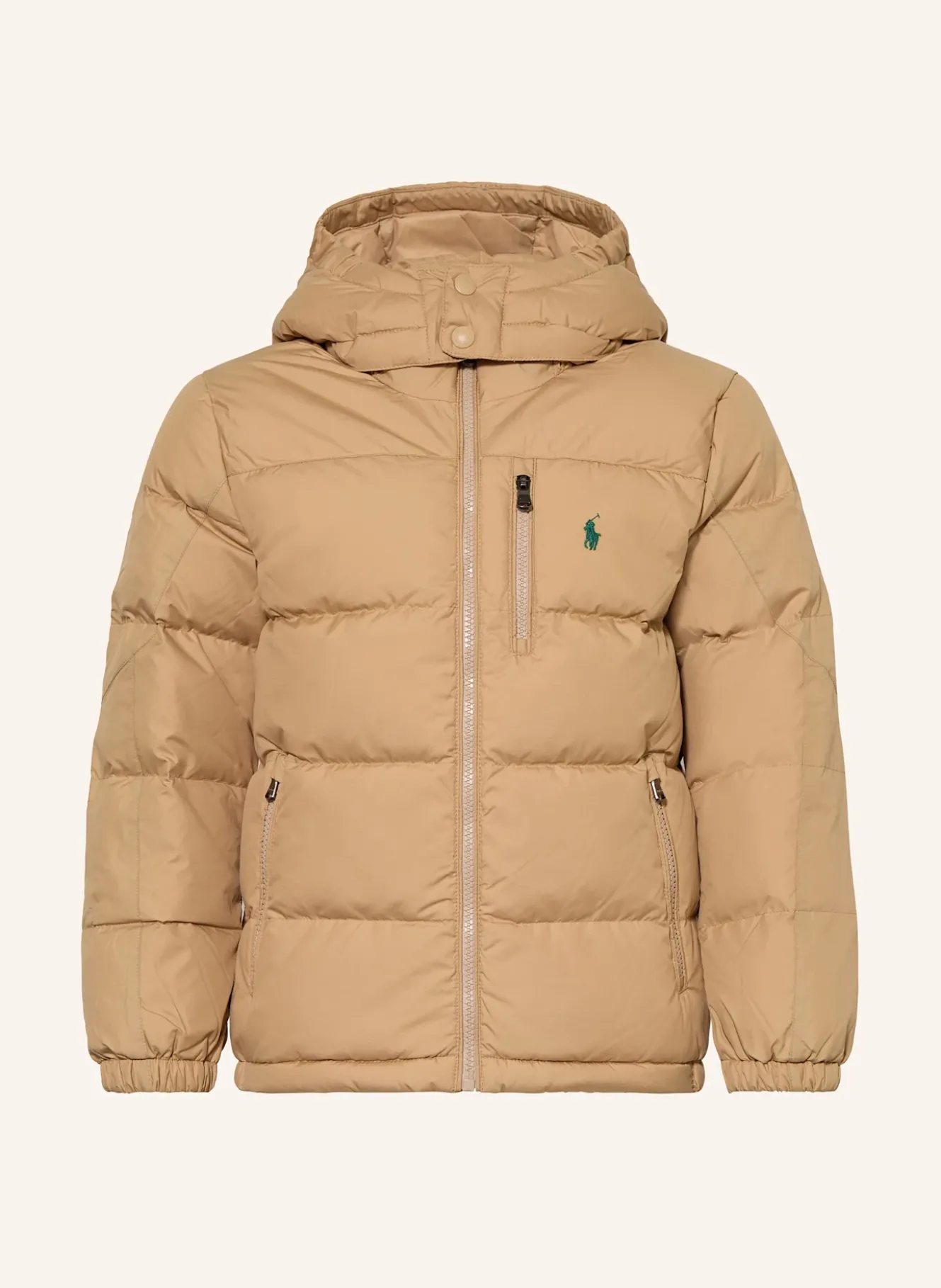 Daunenjacke mit abnehmbarer Kapuze