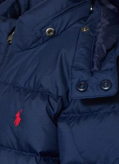 Daunenjacke mit abnehmbarer Kapuze