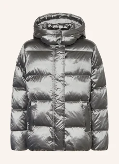 Daunenjacke mit abnehmbarer Kapuze
