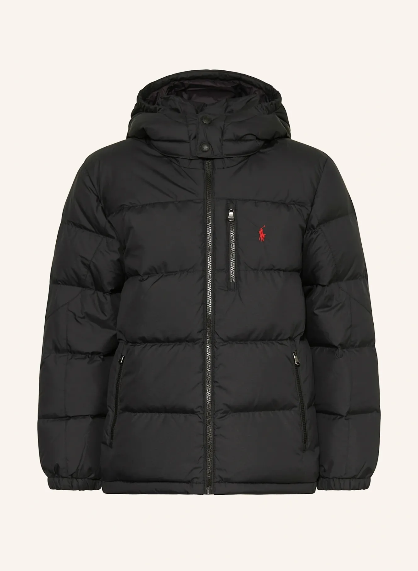 Daunenjacke mit abnehmbarer Kapuze
