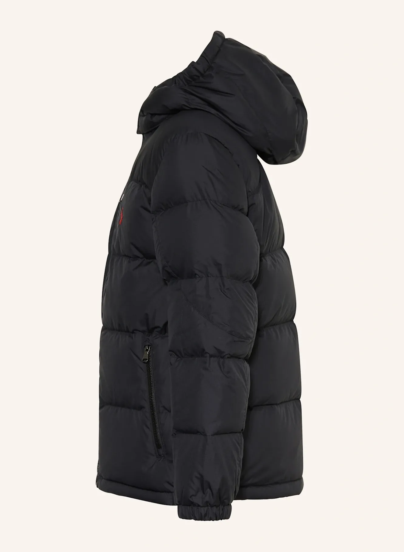 Daunenjacke mit abnehmbarer Kapuze