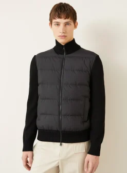 Daunenjacke TRICOT im Materialmix