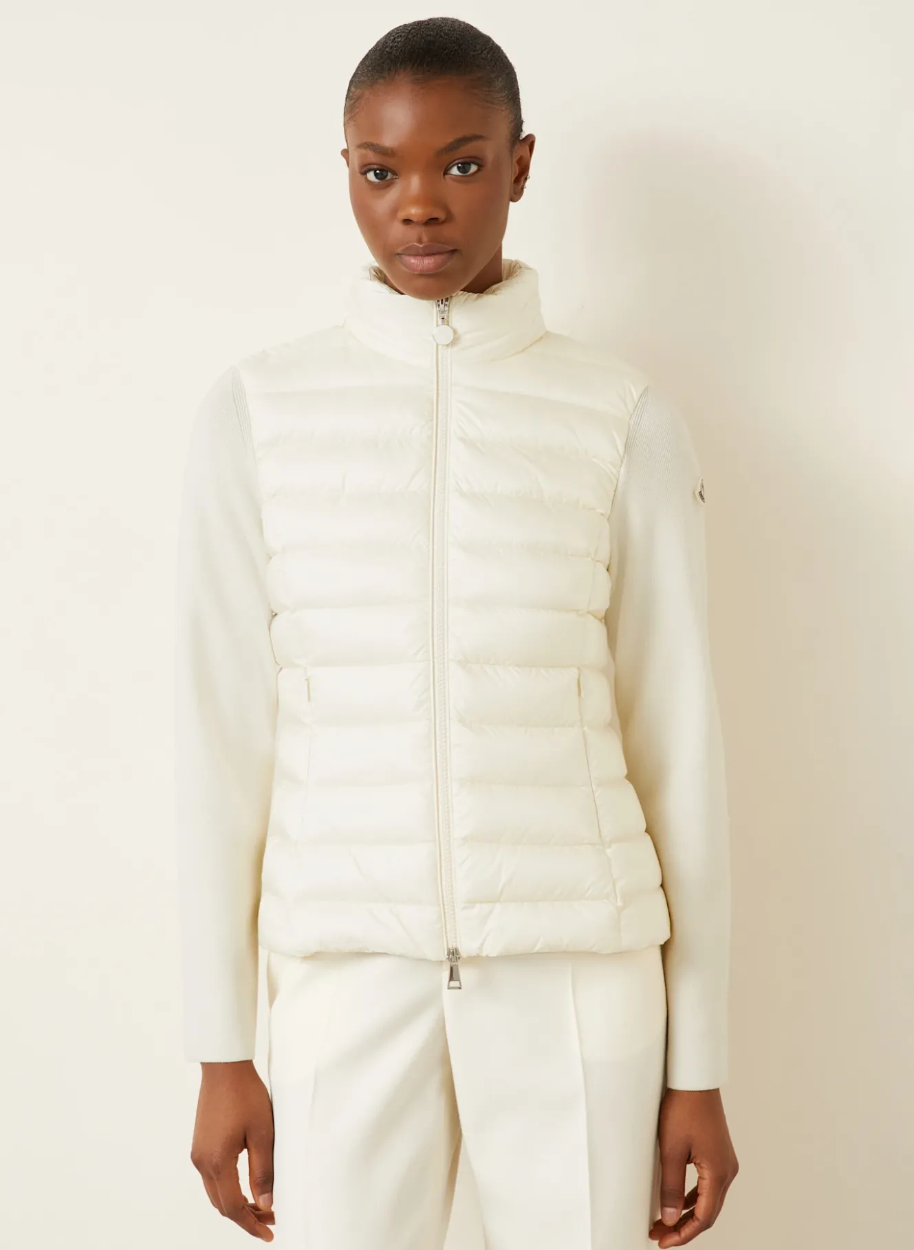 Daunenjacke TRICOT im Materialmix