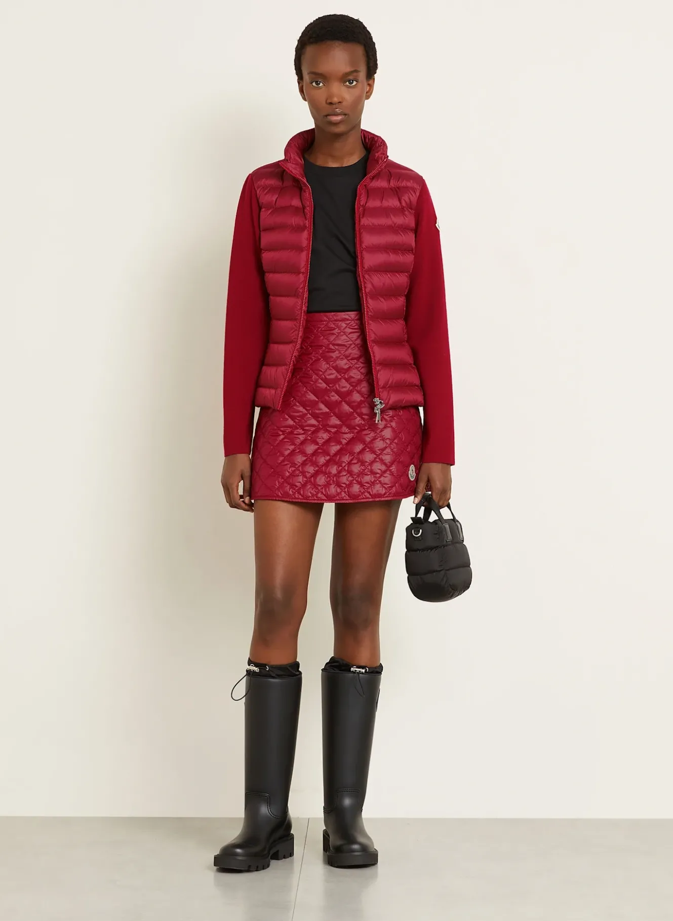 Daunenjacke TRICOT im Materialmix