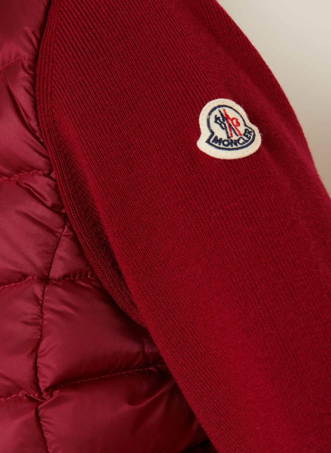 Daunenjacke TRICOT im Materialmix