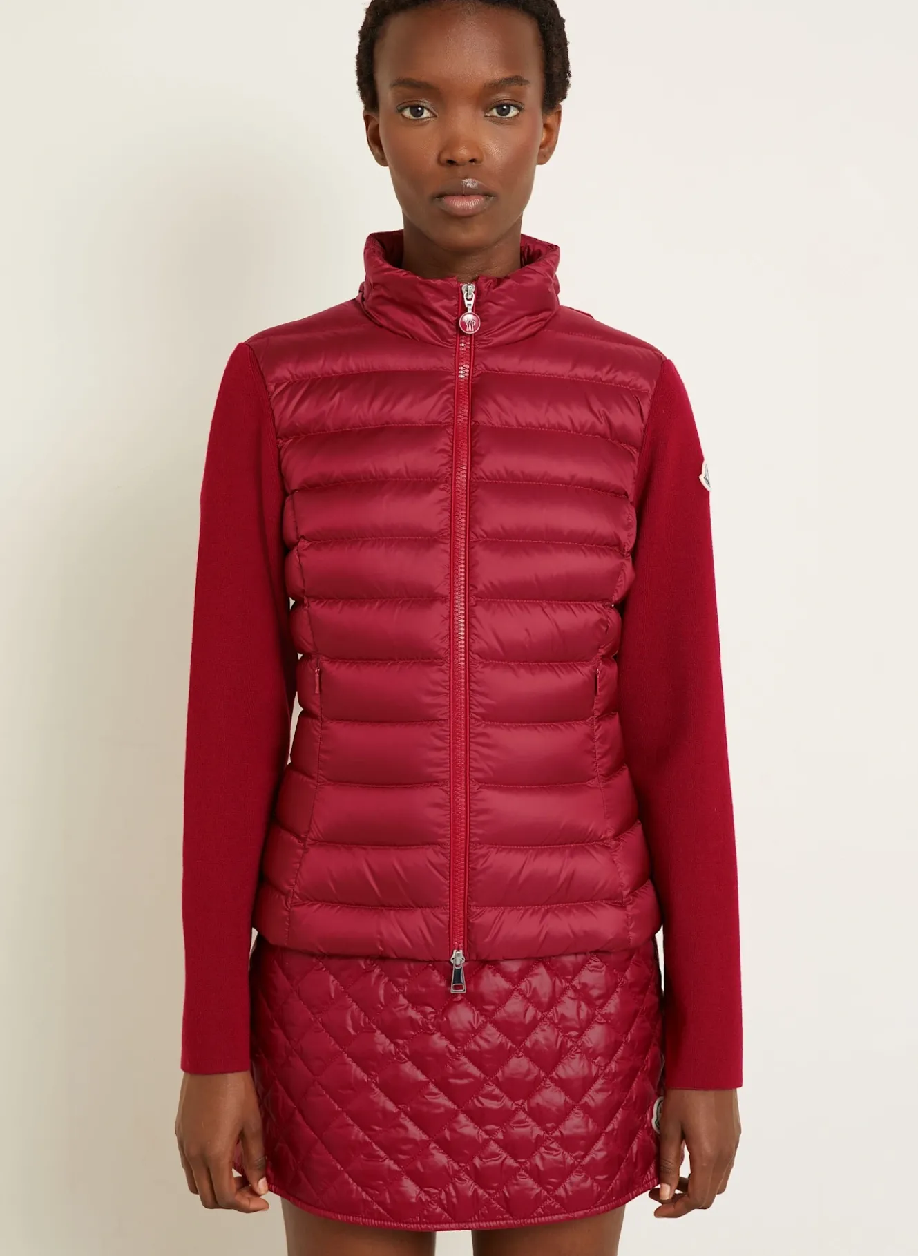 Daunenjacke TRICOT im Materialmix