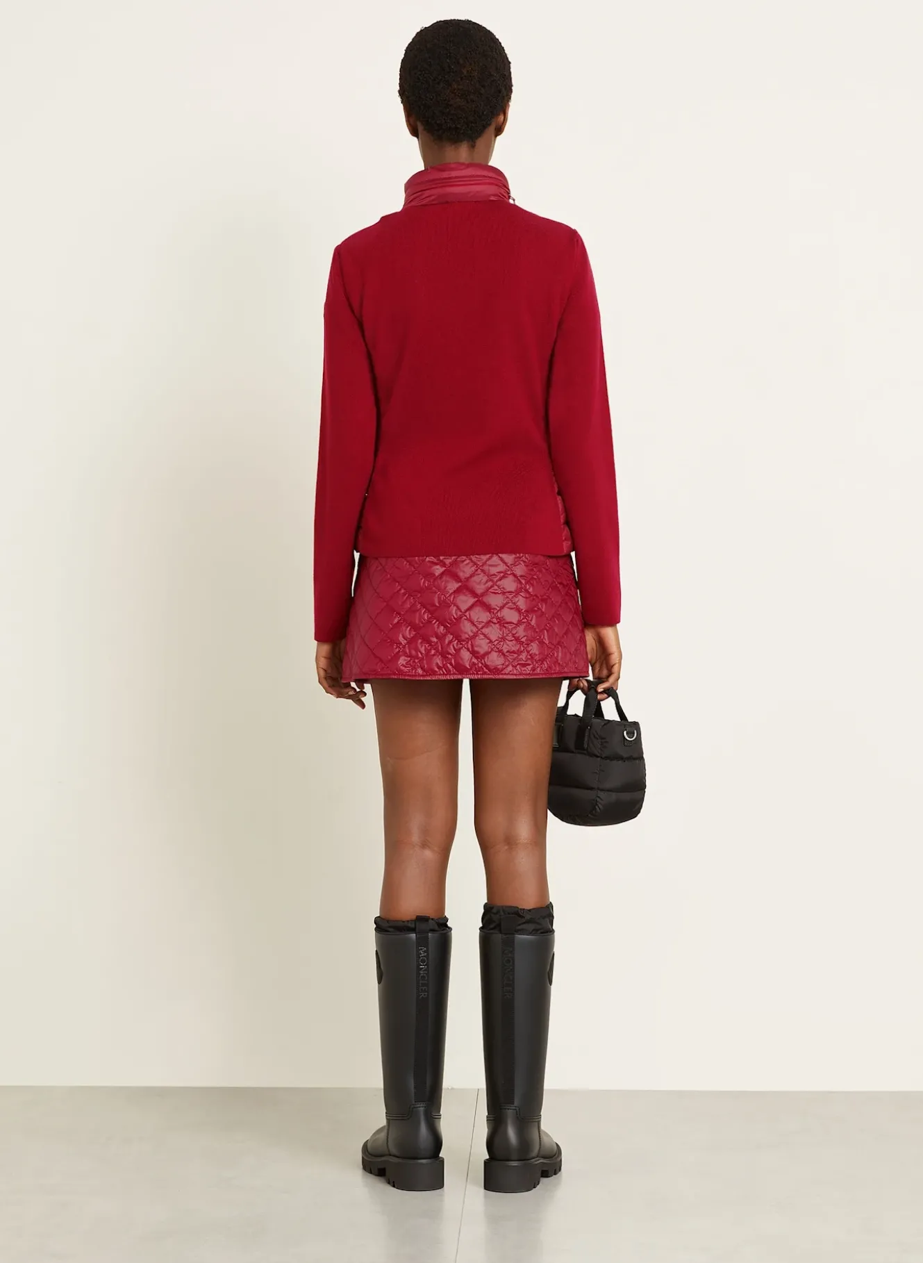 Daunenjacke TRICOT im Materialmix