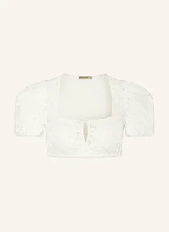 Dirndlbluse IRMA im Materialmix