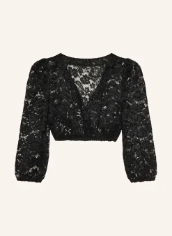 Dirndlbluse LOU aus Lochspitze und mit 3/4-Arm