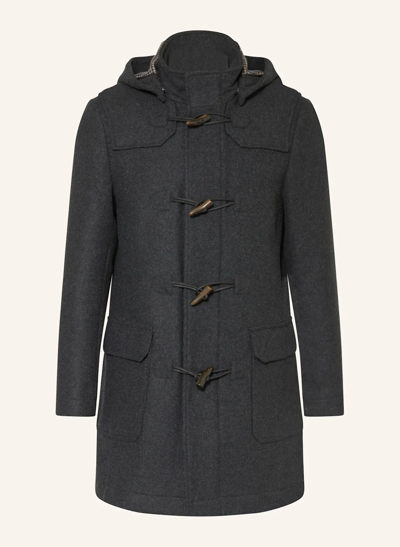 Dufflecoat mit abnehmbarer Kapuze