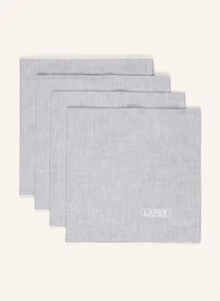 4er-Set Stoffservietten aus Leinen