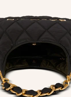 Große Hobo Bag 1945 aus gestepptem Nylon mit Diamond-Muster