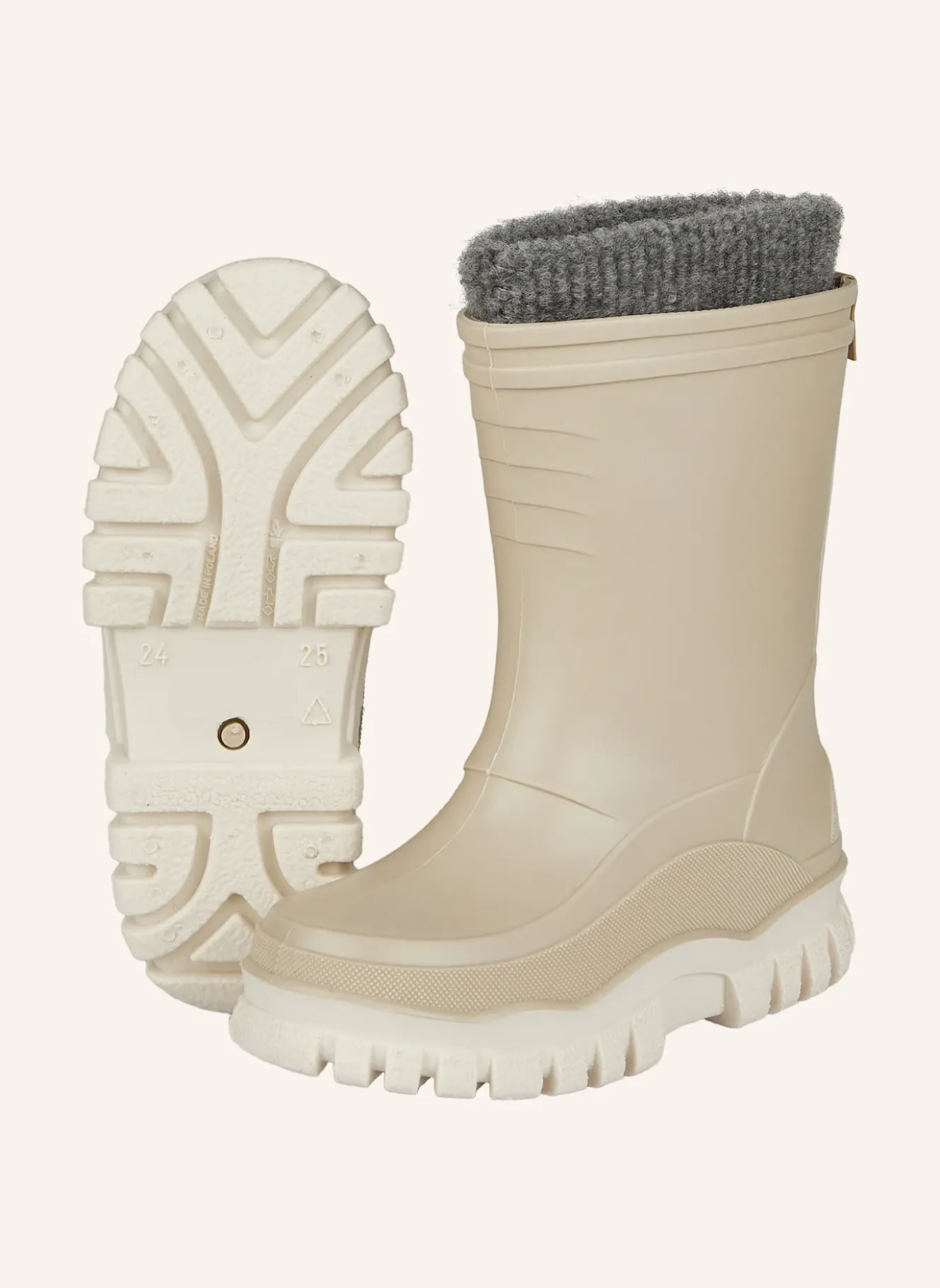 Gummistiefel uni gefüttert