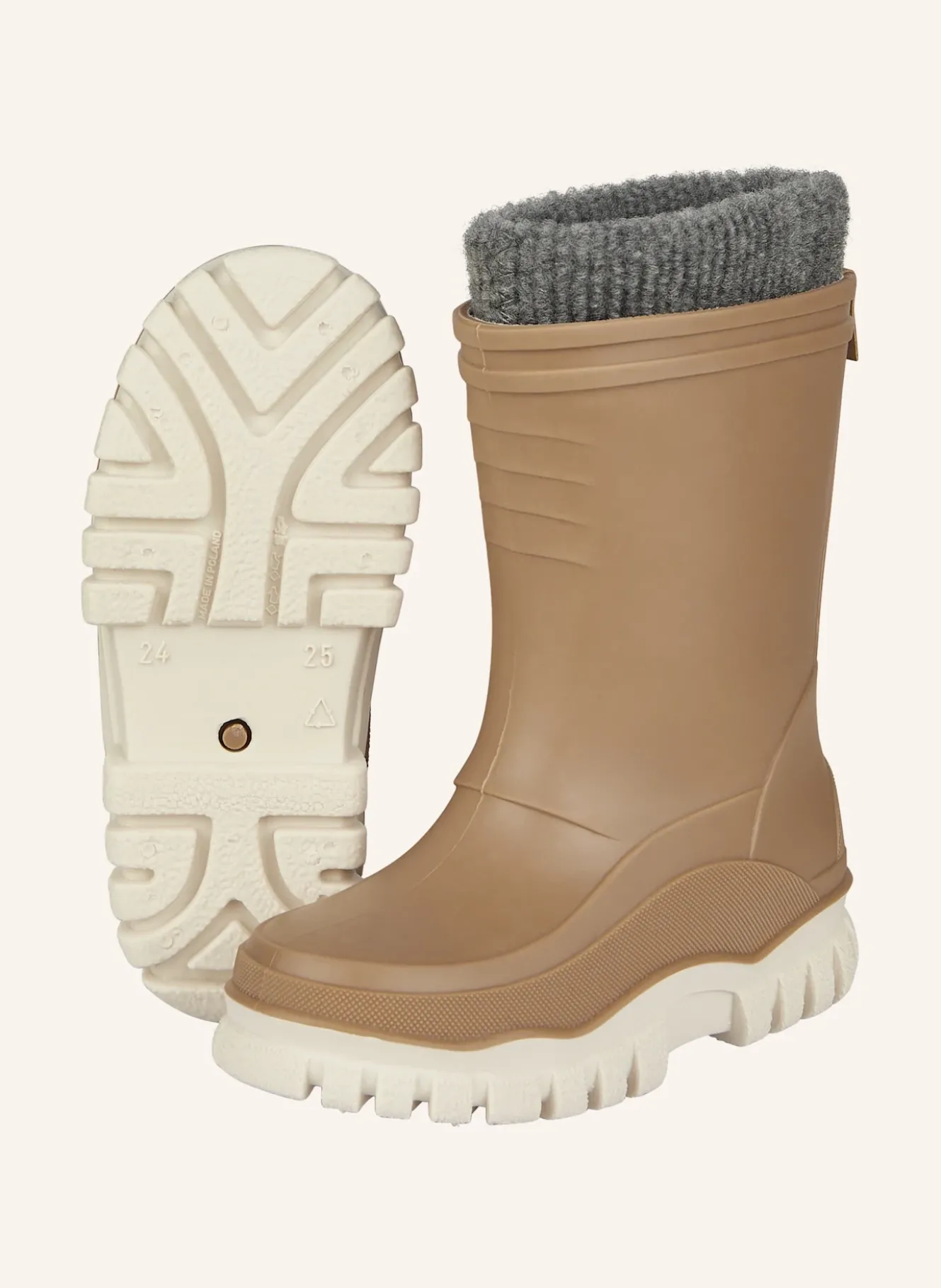 Gummistiefel uni gefüttert