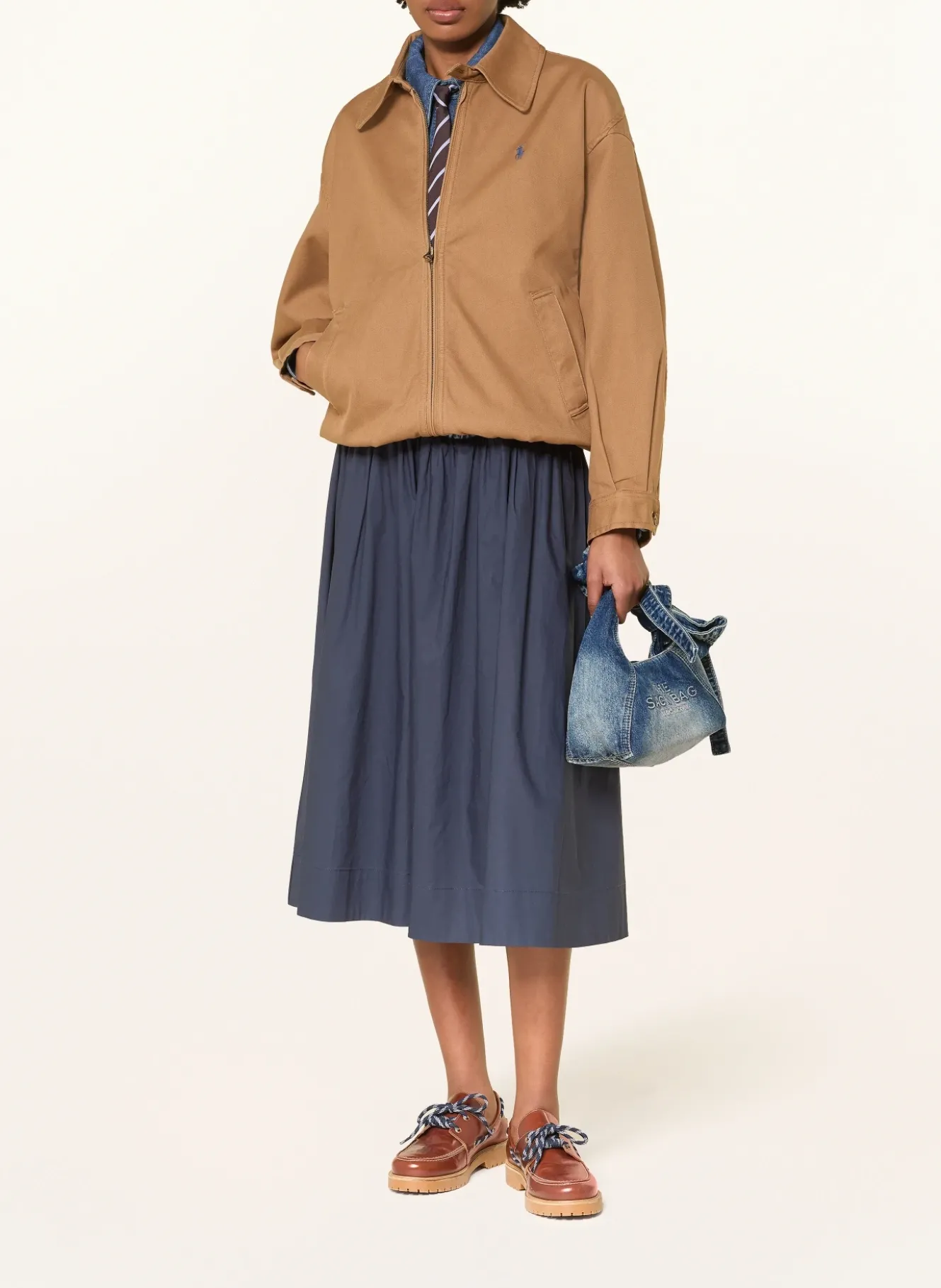 Handtasche THE BOW DENIM MINI SACK BAG mit Pouch
