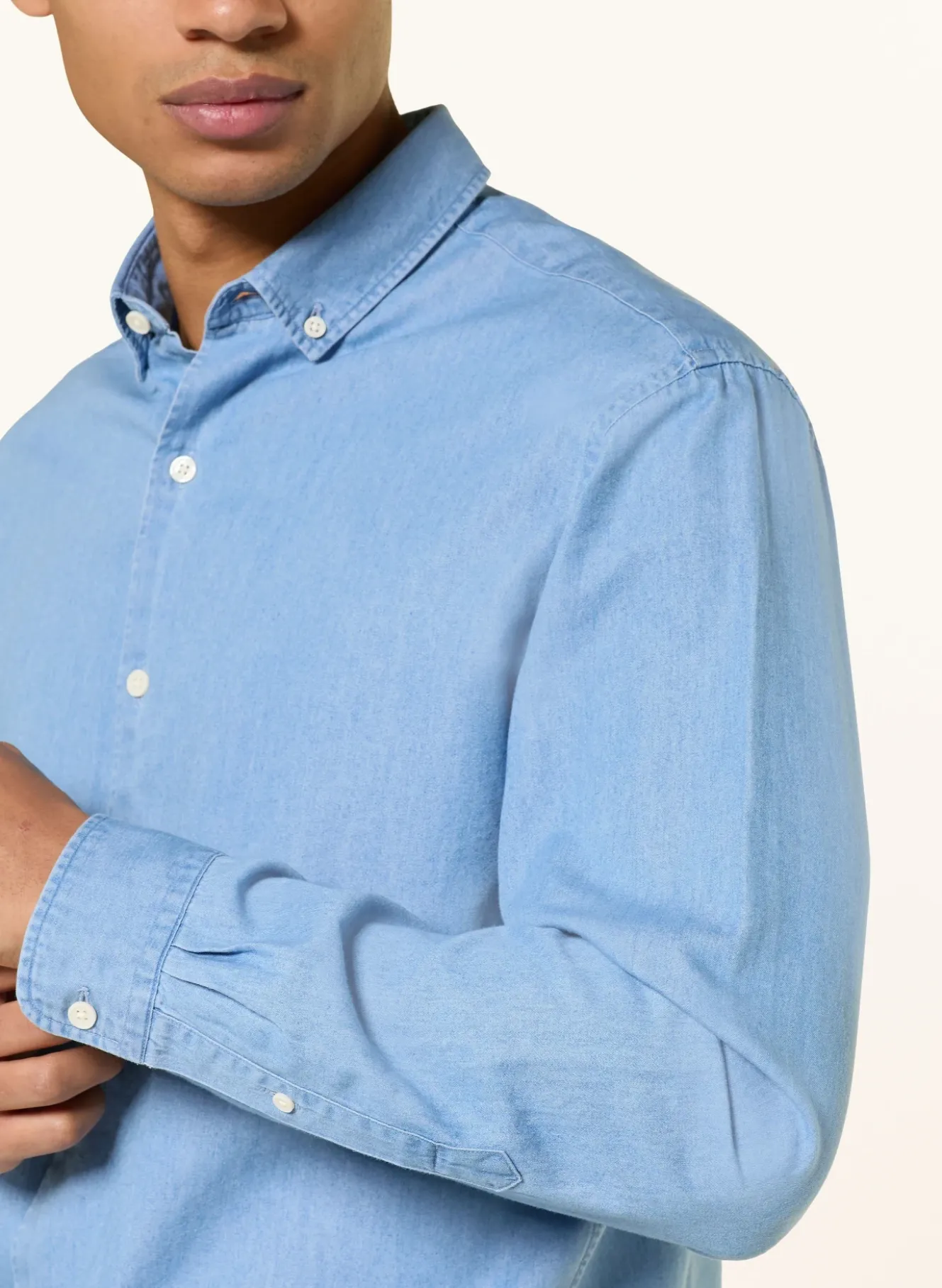 Hemd Regular Fit in Jeansoptik