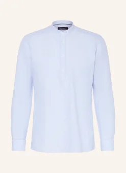 Hemd Regular Fit mit Leinen und Stehkragen