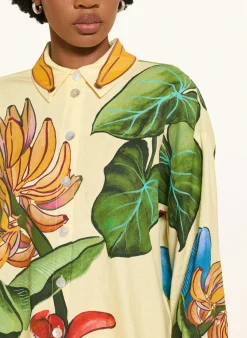 Hemdbluse BANANA GRAPES mit Leinen