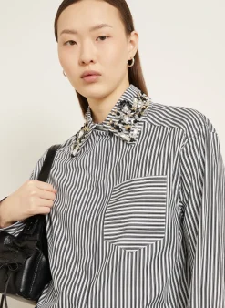 Hemdbluse SPXQUAGGA mit Schmucksteinen