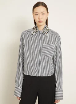 Hemdbluse SPXQUAGGA mit Schmucksteinen