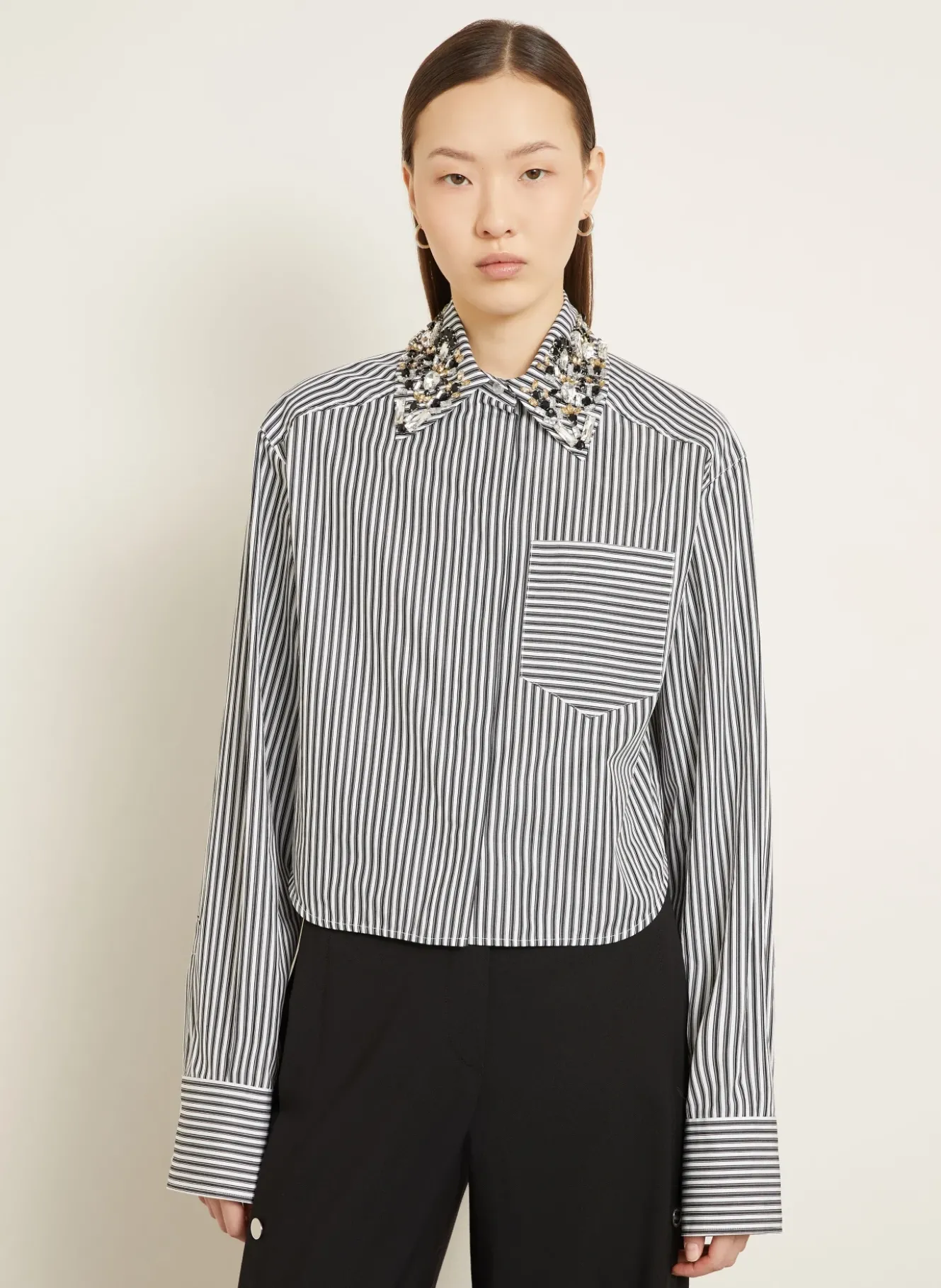 Hemdbluse SPXQUAGGA mit Schmucksteinen