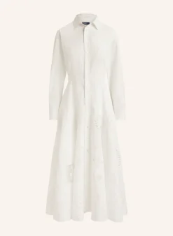 Hemdblusenkleid mit Lochspitze