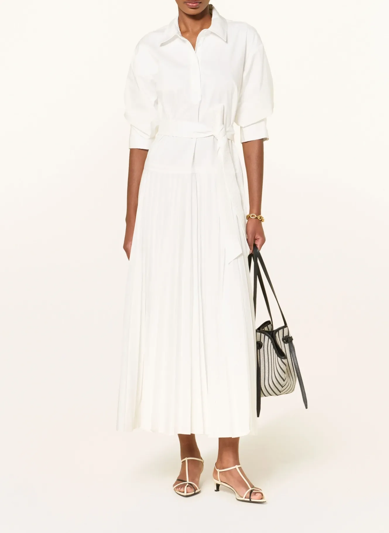 Hemdblusenkleid mit Plisses